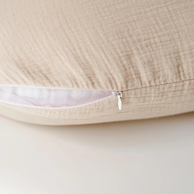2PCS/set Nursing Pillow Cover for Breastfeeding Pillows Ultra-Soft Muslin Cotton Baby Nursing Pillow Fits Newborn Feeding Pillow - ZOOMNSTORE