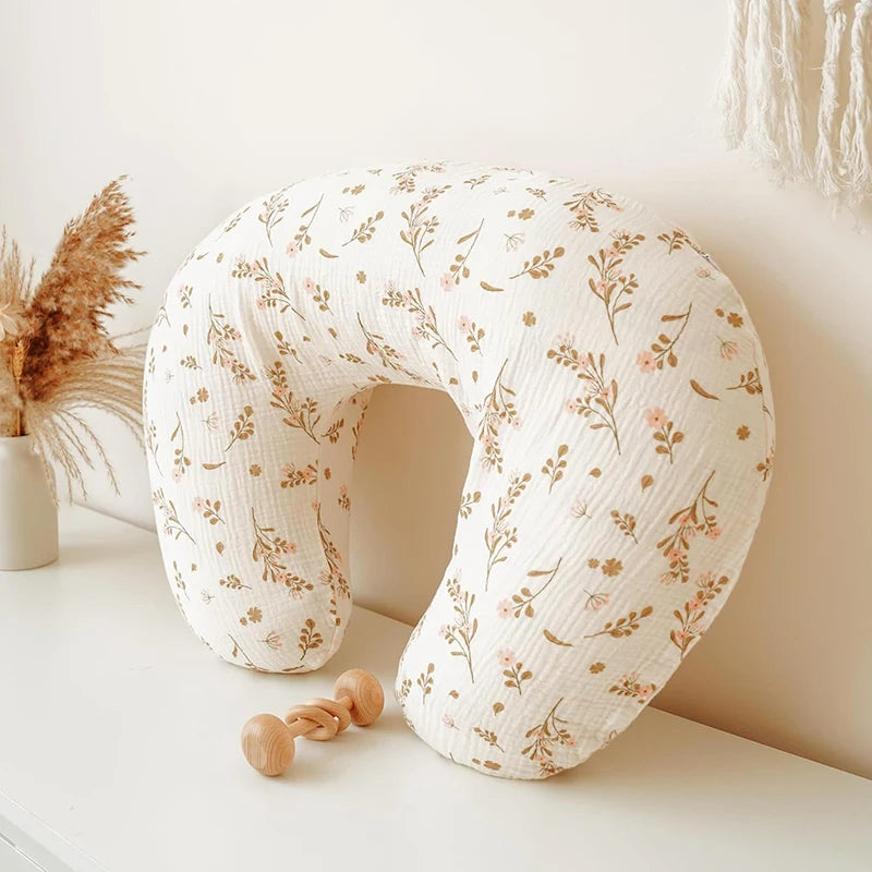 2PCS/set Nursing Pillow Cover for Breastfeeding Pillows Ultra-Soft Muslin Cotton Baby Nursing Pillow Fits Newborn Feeding Pillow - ZOOMNSTORE