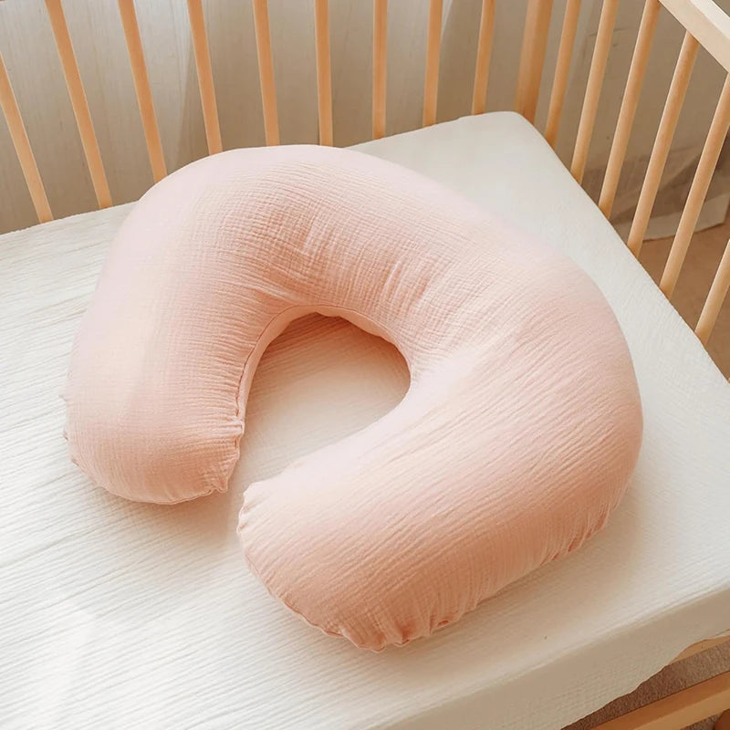 2PCS/set Nursing Pillow Cover for Breastfeeding Pillows Ultra-Soft Muslin Cotton Baby Nursing Pillow Fits Newborn Feeding Pillow - ZOOMNSTORE