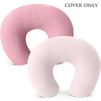 2PCS/set Nursing Pillow Cover for Breastfeeding Pillows Ultra-Soft Muslin Cotton Baby Nursing Pillow Fits Newborn Feeding Pillow - ZOOMNSTORE