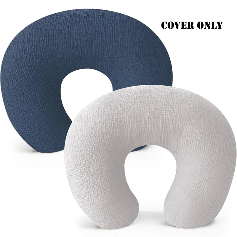 2PCS/set Nursing Pillow Cover for Breastfeeding Pillows Ultra-Soft Muslin Cotton Baby Nursing Pillow Fits Newborn Feeding Pillow - ZOOMNSTORE