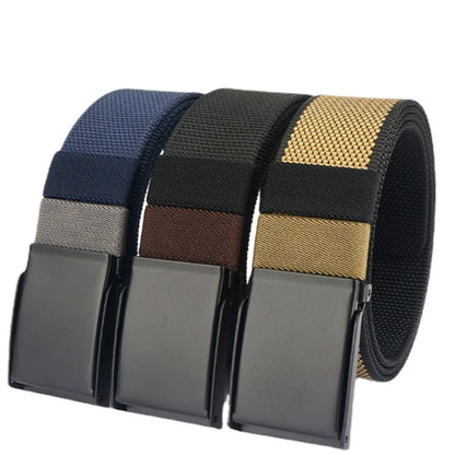 Nylon Belt - Double Face Metal Buckle Canvas Strap | Unisex Casual Wear - ZOOMNSTORE