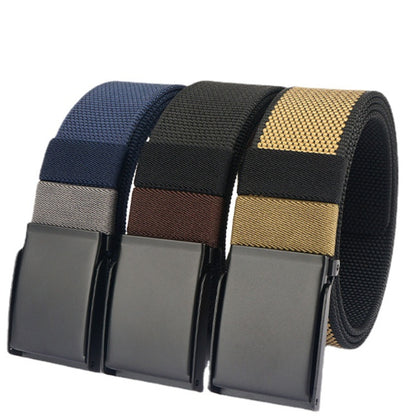 Nylon Belt - Double Face Metal Buckle Canvas Strap | Unisex Casual Wear - ZOOMNSTORE