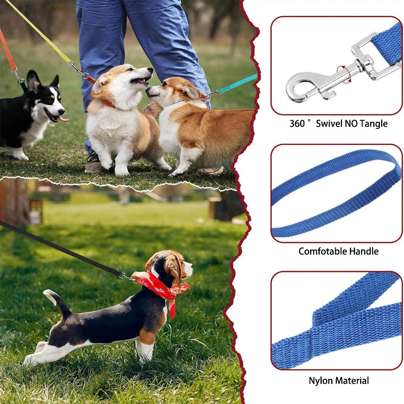 Nylon Dog Training Leash - Durable Walking Rope for Small  Large Dogs 15M to 10M - ZOOMNSTORE