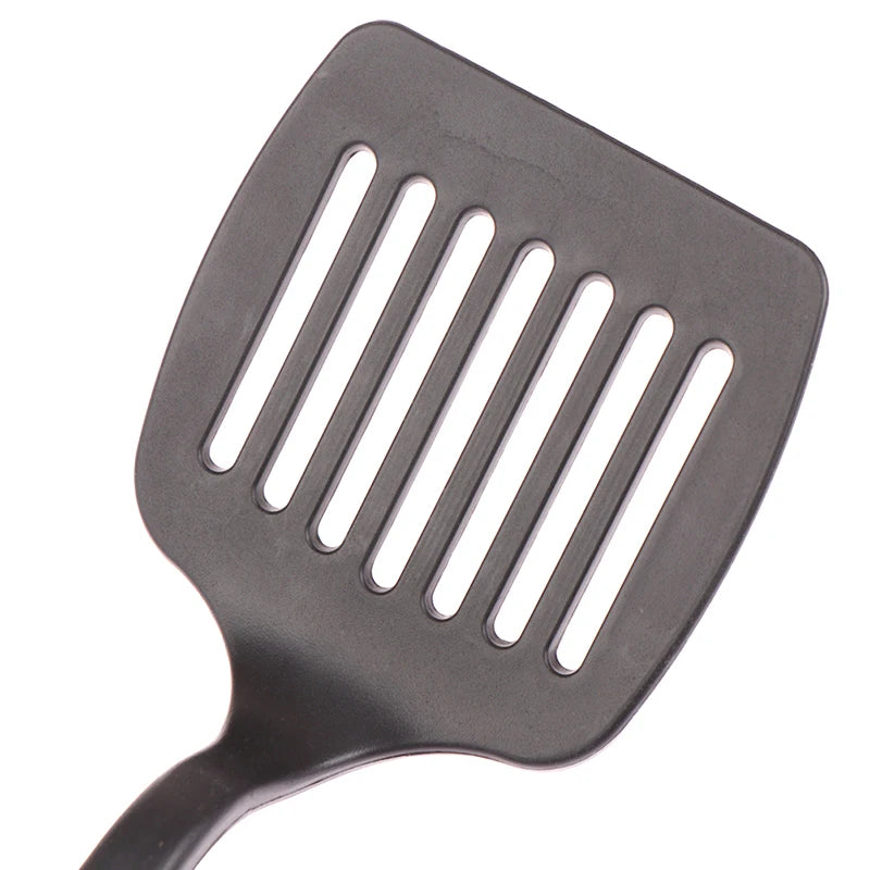 Nylon Kitchen Utensil Set – 6Pcs Non Stick Cooking Tools Black Spatula Ladle Spoon - ZOOMNSTORE