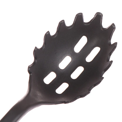 Nylon Kitchen Utensil Set – 6Pcs Non Stick Cooking Tools Black Spatula Ladle Spoon - ZOOMNSTORE