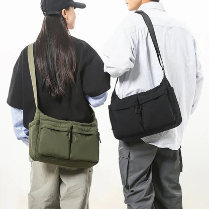 Nylon Messenger Bag – Women Shoulder Bag | Large Tote Purse With Zipper Closure - ZOOMNSTORE