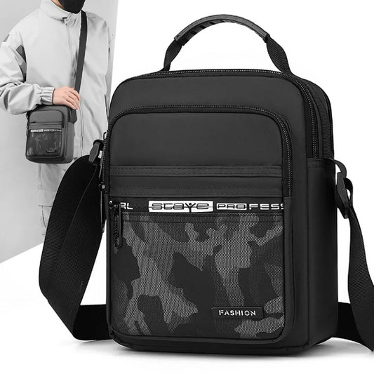 Nylon Shoulder Bag - Office Unisex Casual Satchel with Multiple Pockets for Cell Phone & Documents - ZOOMNSTORE