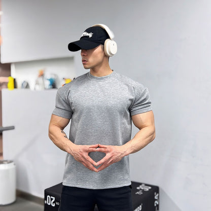 High quality Autumn men long sleeved T-shirt Fashion sport Round Collar fitness running mesh Breathability Training t-shirt men
