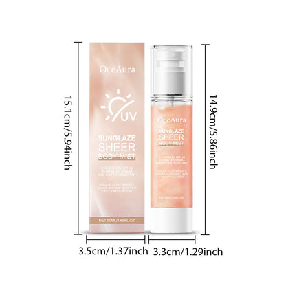 Refreshing Sunscreen Spray Body Sun Block Isolation Mist Long Lasting UV Protector Summer Outdoor Brightening Moisturizer Serum