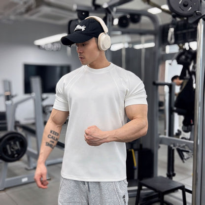 High quality Autumn men long sleeved T-shirt Fashion sport Round Collar fitness running mesh Breathability Training t-shirt men