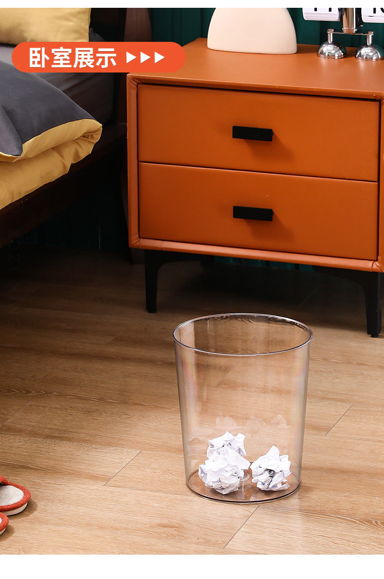Transparent Trash Can - Nordic Style Garbage Bin for Home  Office