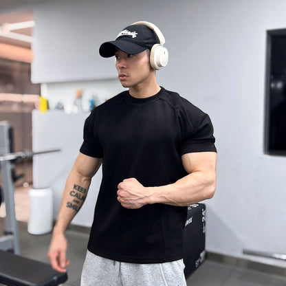 High quality Autumn men long sleeved T-shirt Fashion sport Round Collar fitness running mesh Breathability Training t-shirt men