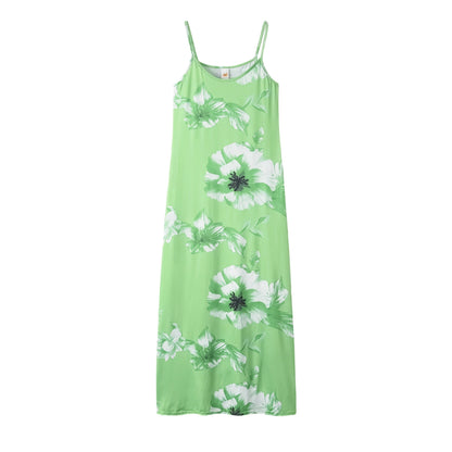 Hot Summer AmazoneBayNew Women's Clothing Sexy Low Cut Printed Floral Strap Dress