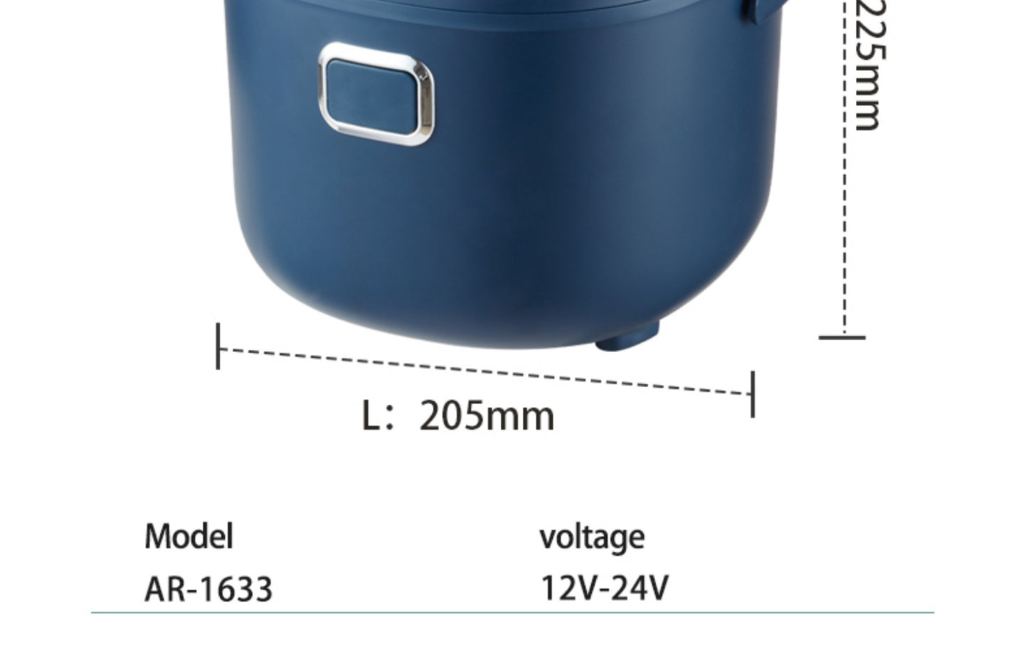 Multi-Voltage Rice Cooker - 2L Car  Home Use for Travel 12V 24V 110V 220V