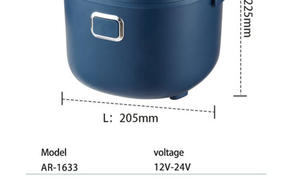 Multi-Voltage Rice Cooker - 2L Car  Home Use for Travel 12V 24V 110V 220V