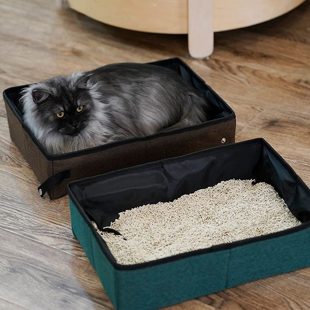 Portable Folding Pet Litter Box - Waterproof Travel Dog  Cat Toilet Tray - ZOOMNSTORE