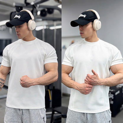High quality Autumn men long sleeved T-shirt Fashion sport Round Collar fitness running mesh Breathability Training t-shirt men
