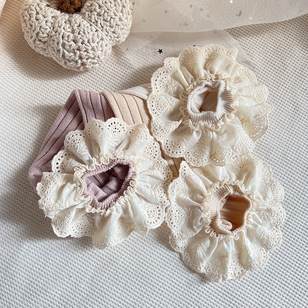 1 Pair Baby Girls Knee High Socks Spanish Long Kids Soft Lace Stuff Princess Children Socks Ruffle Leg Warmth Cute Girls Socks