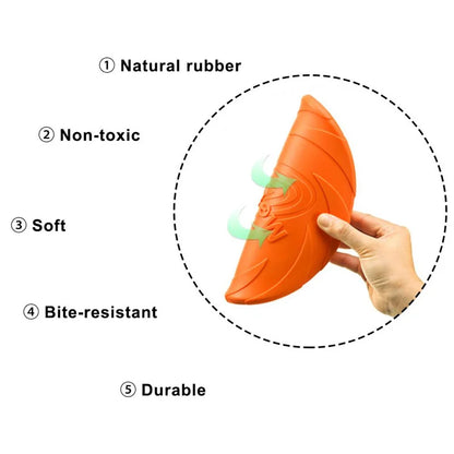 OUZEY Bite Resistant Dog Flying Disc - Interactive Training Toy for Pets - ZOOMNSTORE