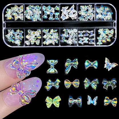 Ocean Gold Nail Art Charms - 3D Shell Seahorse Starfish Pearl Gems Studs - ZOOMNSTORE