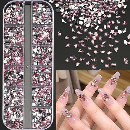 Ocean Gold Nail Art Charms - 3D Shell Seahorse Starfish Pearl Gems Studs - ZOOMNSTORE