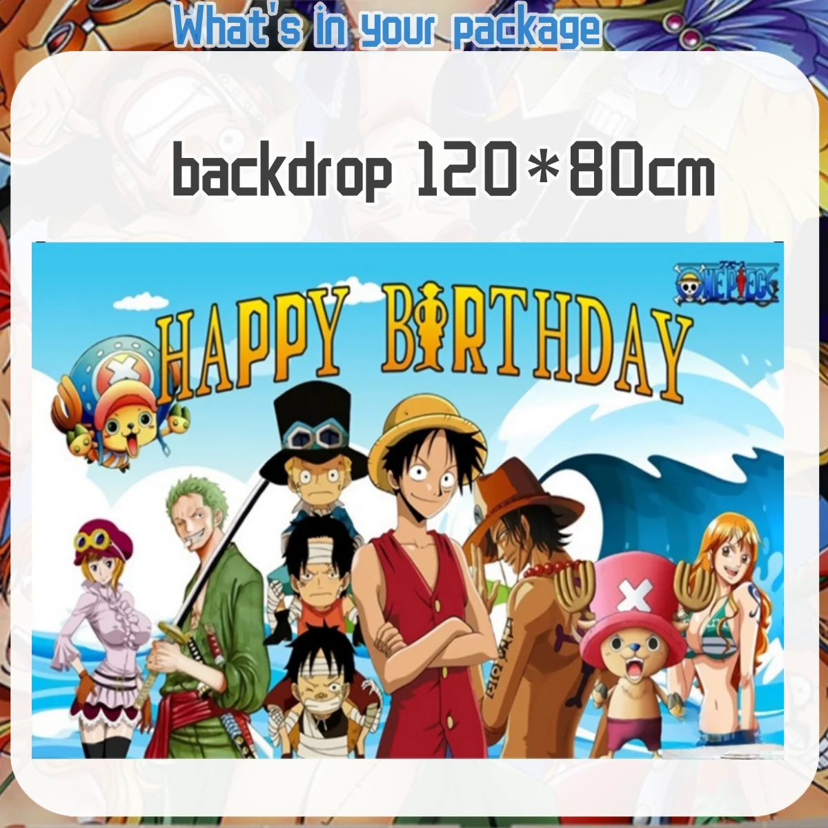 One Piece Birthday Party Supplies - Luffy Zoro Disposable Tableware  Decorations - ZOOMNSTORE