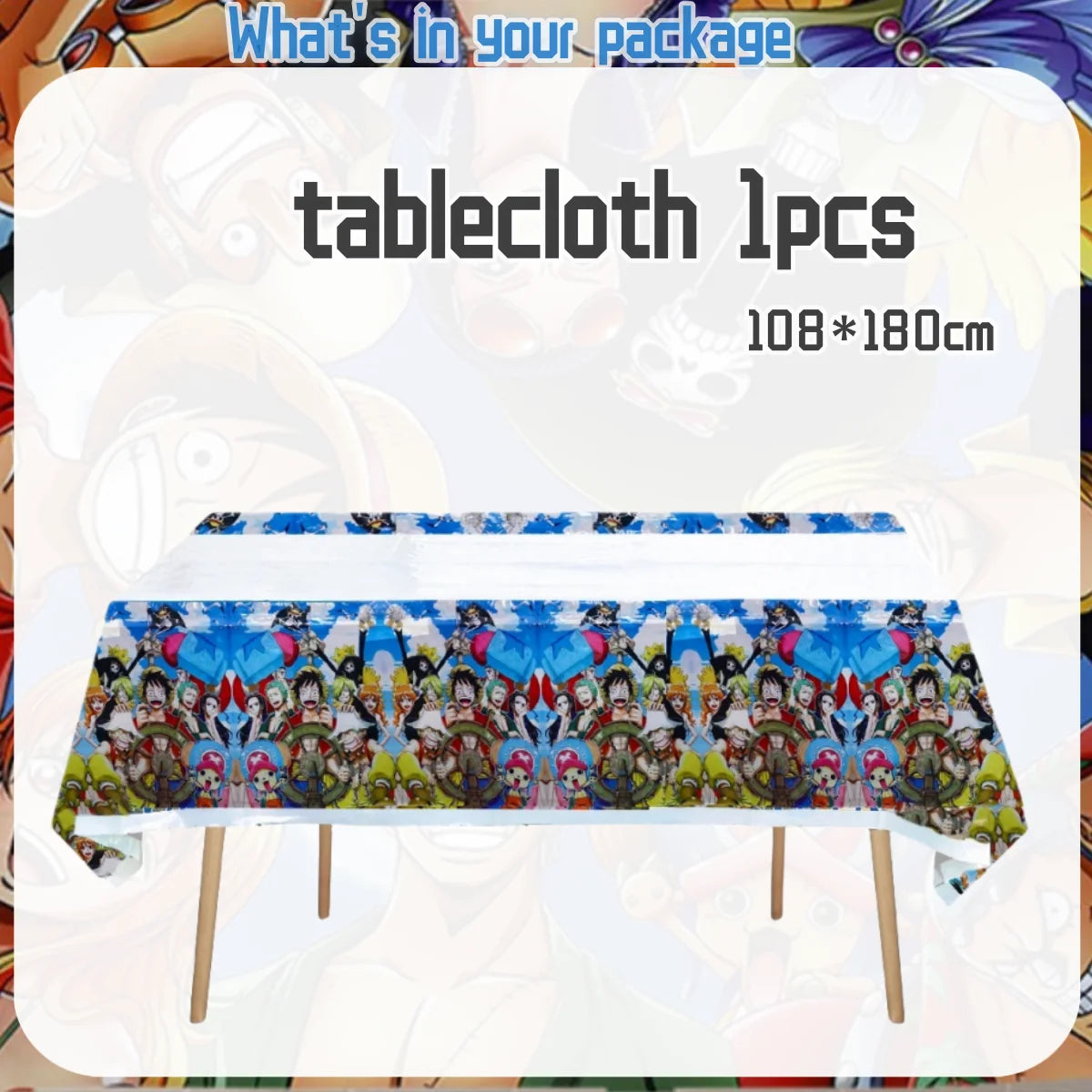 One Piece Birthday Party Set - Luffy Disposable Tableware  Candy Box for Kids - ZOOMNSTORE