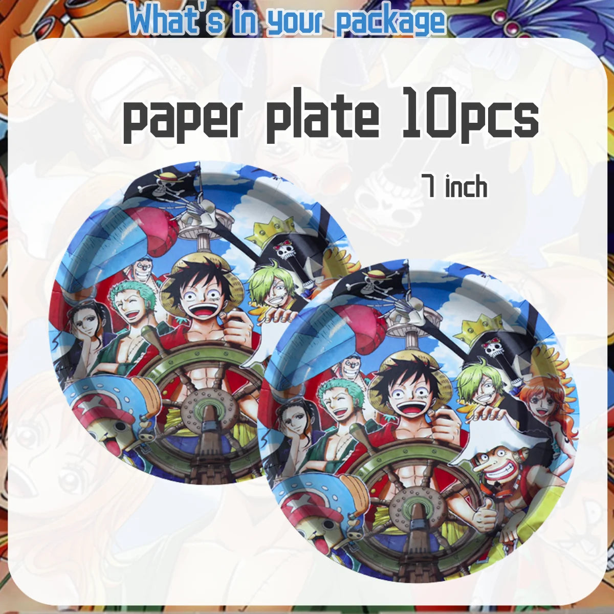 One Piece Birthday Party Supplies - Luffy Zoro Disposable Tableware  Decorations - ZOOMNSTORE