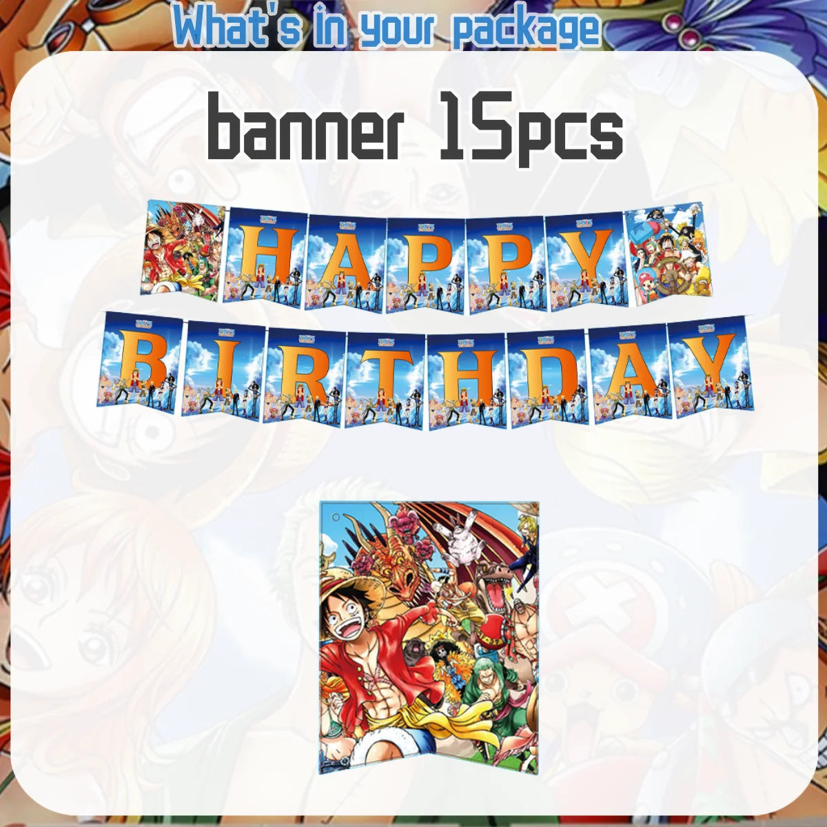 One Piece Birthday Party Supplies - Luffy Zoro Disposable Tableware  Decorations - ZOOMNSTORE