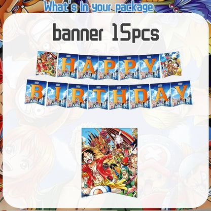 One Piece Birthday Party Supplies - Luffy Zoro Disposable Tableware  Decorations - ZOOMNSTORE