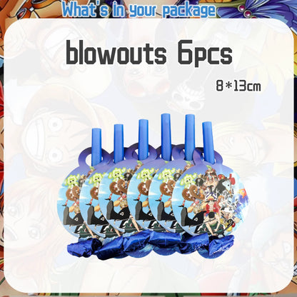 One Piece Birthday Party Supplies - Luffy Zoro Disposable Tableware  Decorations - ZOOMNSTORE