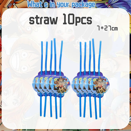 One Piece Birthday Party Supplies - Luffy Zoro Disposable Tableware  Decorations - ZOOMNSTORE