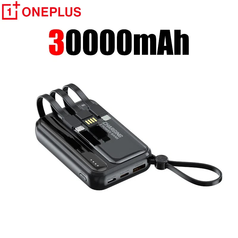 Oneplus Power Bank 50000mAh Large Capacity 4 In1 Built in Cables Intelligent Digital Display Light Portable Battery For Samsung - ZOOMNSTORE
