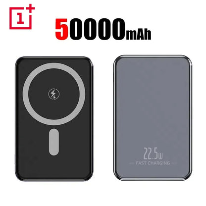 OnePlus 50000mAh Magnetic Power Bank Magnet Wireless Ultra Slim Fast Charge Auxiliary Battery Charging For IPhone Samsung Xiaomi - ZOOMNSTORE