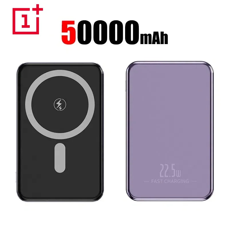 OnePlus 50000mAh Magnetic Power Bank Magnet Wireless Ultra Slim Fast Charge Auxiliary Battery Charging For IPhone Samsung Xiaomi - ZOOMNSTORE