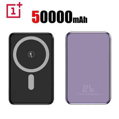 OnePlus 50000mAh Magnetic Power Bank Magnet Wireless Ultra Slim Fast Charge Auxiliary Battery Charging For IPhone Samsung Xiaomi - ZOOMNSTORE