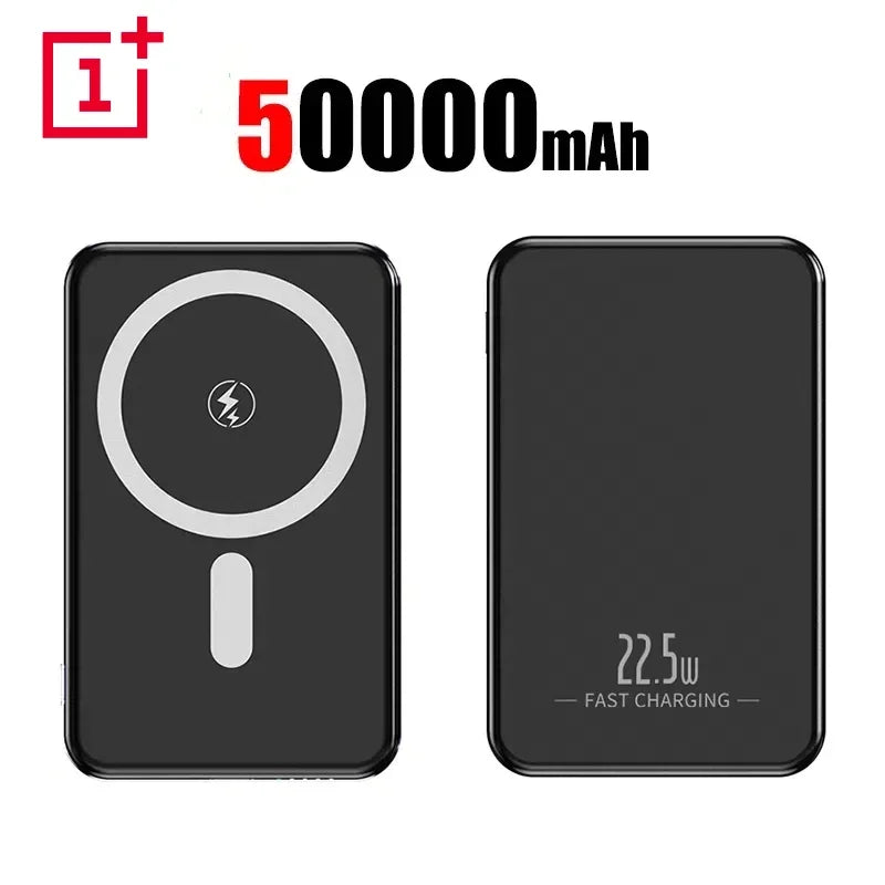 OnePlus 50000mAh Magnetic Power Bank Magnet Wireless Ultra Slim Fast Charge Auxiliary Battery Charging For IPhone Samsung Xiaomi - ZOOMNSTORE