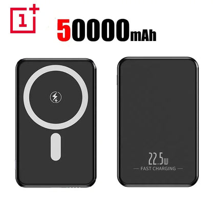 OnePlus 50000mAh Magnetic Power Bank Magnet Wireless Ultra Slim Fast Charge Auxiliary Battery Charging For IPhone Samsung Xiaomi - ZOOMNSTORE