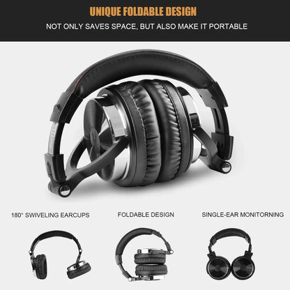 Oneodio DJ Headphones - Wired Studio Headphones With Mic, 50mm Neodymium Drivers - ZOOMNSTORE