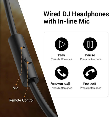 Oneodio DJ Headphones - Wired Studio Headphones With Mic, 50mm Neodymium Drivers - ZOOMNSTORE