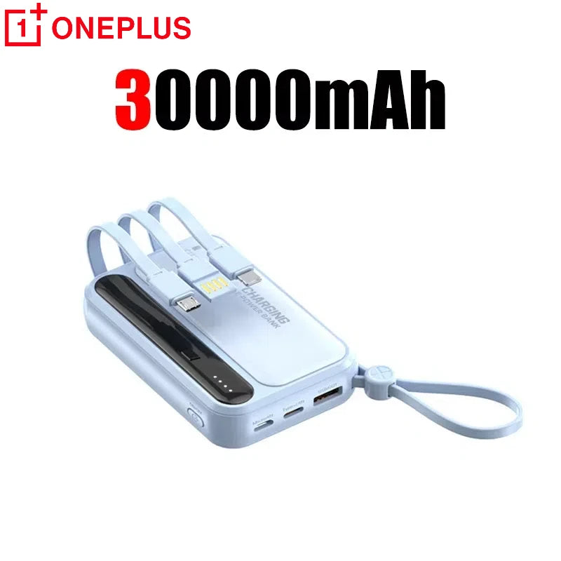 Oneplus Power Bank 50000mAh Large Capacity 4 In1 Built in Cables Intelligent Digital Display Light Portable Battery For Samsung - ZOOMNSTORE