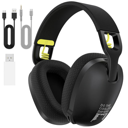 Onikuma Gaming Headset for PS5, PS4, PC, 2.4GHz USB Gaming Headphones with Mic, Ergonomic Design 5.3 Bluetooth Headphones - ZOOMNSTORE