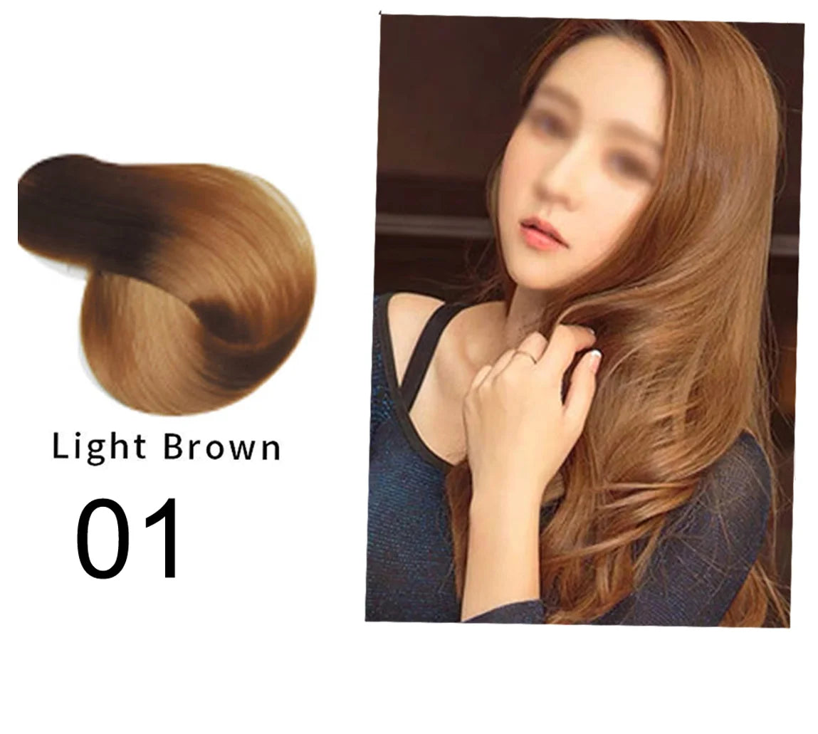 Organic Brown Hair Color Shampoo - Permanent Long-Lasting Dye for Women - ZOOMNSTORE