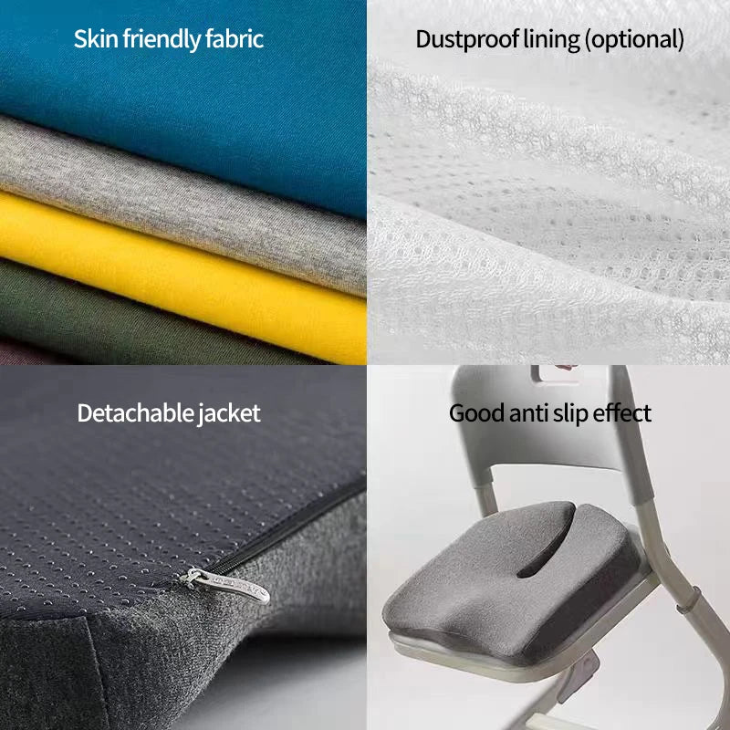 Orthopedic Memory Foam Cushion | Sciatica Pain Relief with Non Slip Coccyx Pressure Seat Pad - ZOOMNSTORE