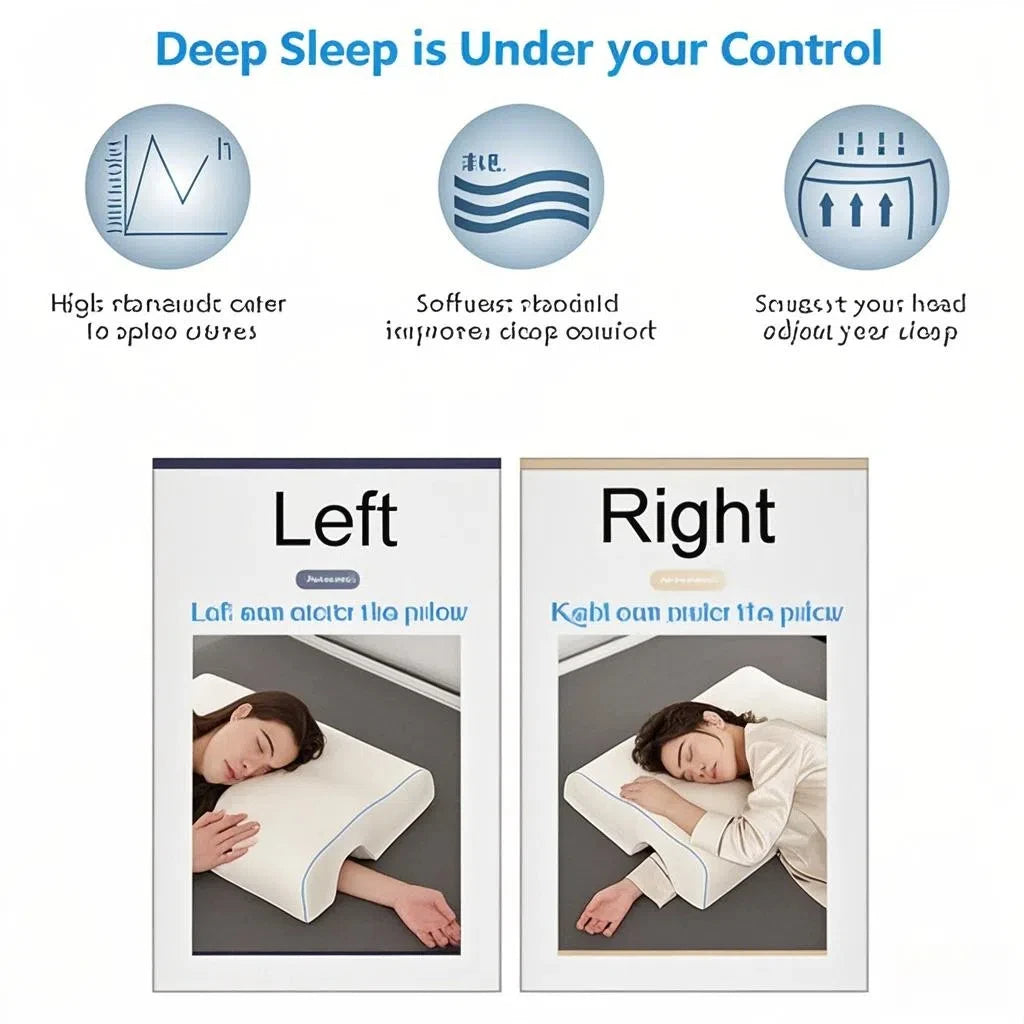 Orthopedic Memory Foam Pillow – Side Sleeper Arm Pain Relief Cushion with Cervical Support - ZOOMNSTORE