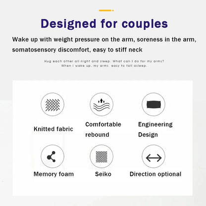 Orthopedic Memory Foam Pillow – Side Sleeper Arm Pain Relief Cushion with Cervical Support - ZOOMNSTORE