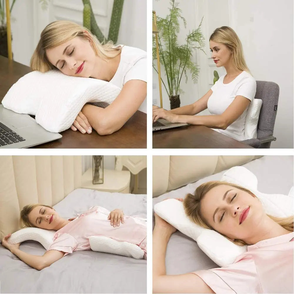 Orthopedic Neck Pillow - U-Shaped Memory Foam Travel Neck Support for Side Sleepers - ZOOMNSTORE