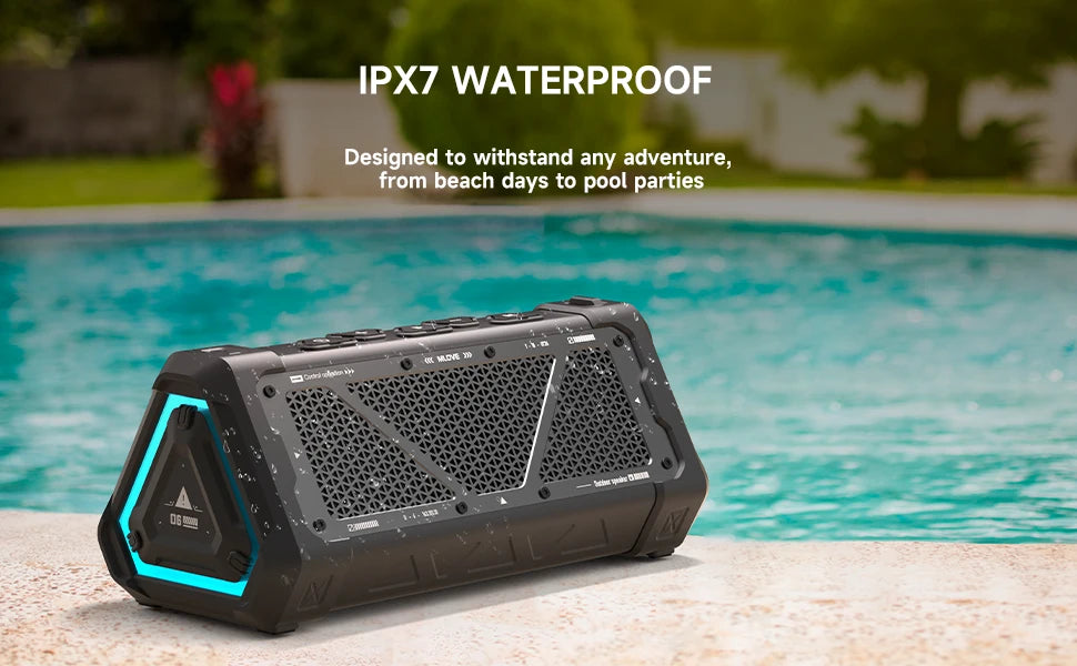 Outdoor Bluetooth Speaker - MLOVE P3 Portable Waterproof 40W Output Power with RGB Light - ZOOMNSTORE