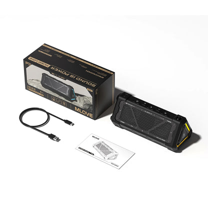 Outdoor Bluetooth Speaker - MLOVE P3 Portable Waterproof 40W Output Power with RGB Light - ZOOMNSTORE